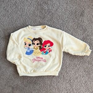 ZARA Disney Princess Cream Sweatshirt for Kids